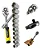 CJ CHAVE CATRACA REVERSIVEL COM 12 PCS BOM-3210 - Imagem 1