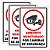 KIT 3 PLACAS SINALIZADORAS, MOD.: AREA MONITORADA BOM-7522 - Imagem 1