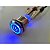CHAVE ANTI VANDALISMO LIGA/DESLIGA, PRATA, 3A/250VAC 19MM E LED AZUL 12VDC CHVS0047 - Imagem 2