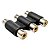 EMENDA 3XJACK RCA PARA 3XJACK RCA PRETA EMRC0005 - Imagem 1