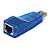 CONECTOR ADAPTADOR USB 2.0 LAN PLACA DE REDE EXTERNA RJ45 AZUL UL-100 EXBOM - Imagem 1