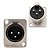CONECTOR XLR PAINEL  MACHO SA2X NIQUELADO - SANTO ANGELO - Imagem 1