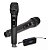 MICROFONE DINAMICO SEM FIO DUPLO UHF BATERIA RECARREGAVEL ON-MC820 - Imagem 2