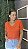 Blusa V laranja - Imagem 3