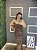 Vestido tule alça leopardo marrom - Imagem 1