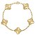 PULSEIRA TREVO DIAMANTADA BANHADA A OURO - Imagem 1