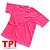 Camiseta Rosa Neon Adulto Poliester - Imagem 1