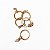 Argola Chave Italiana com Corrente 28 mm em Ferro - Pct com 10 - Imagem 1