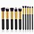 Kit com 10 Pincéis (COR Preto e Dourado) - Imagem 1