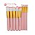 Kit com 10 Pincéis (COR Rosa e Dourado) - Imagem 1