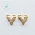 Brinco Semijoia Triangulo Cravejado Click (dourado) - Imagem 1