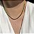 Colar Riviera Esmeralda 4 Garras Trama Rígida 3mm Banhado a Ouro - 40cm - Imagem 4