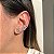 Brinco Ear Cuff Assimétrico Flor Banhado a Ródio Branco - Imagem 2