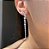 Brinco Ear Cuff Pêndulo Banhado a Ródio Branco - Imagem 5