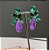 Brinco Luxo Ultraviolet Fusion Bicolor Turmalina e Esmeralda Banhado a Ouro - Imagem 5