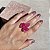 Anel Leaf Pink Fusion Banhado a Ouro - Imagem 1