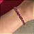 Pulseira Riviera Geométrica Safira Rosa Banhado a Ródio Branco - Imagem 5
