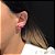 Brinco Ear Cuff Quatro Gotas Safira Rosa Banhado a Ródio Branco - Imagem 4