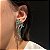 Brinco Ear Cuff Flower Turmalina Banhado a Ródio Branco - Imagem 2