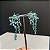 Brinco Ear Cuff Flower Turmalina Banhado a Ródio Branco - Imagem 5