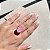 Anel Gota Light Pink Fusion Regulável Banhado a Ouro - Imagem 1