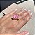 Anel Gota Light Pink Fusion Regulável Banhado a Ouro - Imagem 2