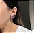 Brinco Ear Cuff Baguetes Safira Rosa Banhado a Ródio Branco - Imagem 4