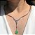 Conjunto Luxo Gravata e Ear Cuff Square Verde Limão Fusion Banhado a Ródio Branco - Imagem 4