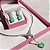 Conjunto Luxo Gravata e Ear Cuff Square Verde Limão Fusion Banhado a Ródio Branco - Imagem 1