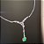 Conjunto Luxo Gravata e Ear Cuff Square Verde Limão Fusion Banhado a Ródio Branco - Imagem 7