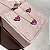 Conjunto Coração Safira Rosa Banhado Ródio Branco - Imagem 3