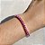 Pulseira Riviera 3 Garras Safira Rosa Banhado a Ródio Branco - 3mm - Imagem 1