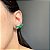 Brinco Ear Cuff Retângulos Esmeralda Fusion Banhado a Ródio Branco - Imagem 4