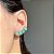 Brinco Ear Cuff Retângulos Turmalina Fusion Banhado a Ródio Branco - Imagem 2
