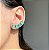 Brinco Ear Cuff Retângulos Turmalina Fusion Banhado a Ródio Branco - Imagem 5