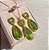 Conjunto Gota Peridoto Banhado a Ouro - Imagem 1