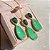 Conjunto Gota Esmeralda e Verde Limão Fusion Banhado a Ouro - Imagem 1