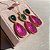Conjunto Gota Bicolor Esmeralda e Pink Fusion Banhado a Ouro - Imagem 4