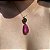 Conjunto Gota Bicolor Esmeralda e Pink Fusion Banhado a Ouro - Imagem 6