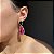 Conjunto Gota Bicolor Esmeralda e Pink Fusion Banhado a Ouro - Imagem 9