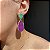Conjunto Gota Bicolor Turmalina e Ultraviolet Fusion Banhado a Ouro - Imagem 7
