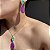 Conjunto Gota Bicolor Turmalina e Ultraviolet Fusion Banhado a Ouro - Imagem 2