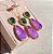 Conjunto Gota Bicolor Esmeralda e Ultraviolet Fusion Banhado a Ouro - Imagem 7