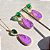 Conjunto Gota Bicolor Esmeralda e Ultraviolet Fusion Banhado a Ouro - Imagem 4