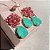 Conjunto Luxo Bicolor Safira Rosa/Turmalina Fusion Banhado a Ouro - Imagem 6