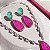 Conjunto Luxo Gota Bicolor Turmalina e Pink Fusion Banhado a Ródio Branco - Imagem 5