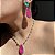 Conjunto Luxo Gota Bicolor Turmalina e Pink Fusion Banhado a Ródio Branco - Imagem 10