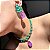 Conjunto Luxo Flor Bicolor Turmalina Leitosa e Ultraviolet Fusion Banhado a Ouro - Imagem 2
