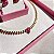 Conjunto Luxo Gotas Safira Rosa Banhado a Ouro - Imagem 3