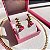 Conjunto Luxo Gotas Safira Rosa Banhado a Ouro - Imagem 5